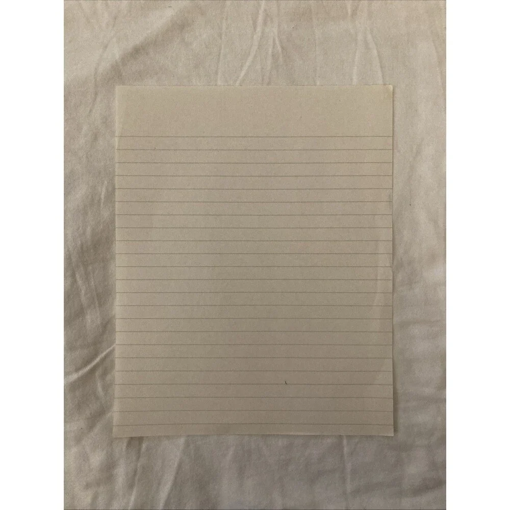 Unbranded 8”x10.5” Wide Ruled White Filler Paper | No Holes | 1 Sheet Only